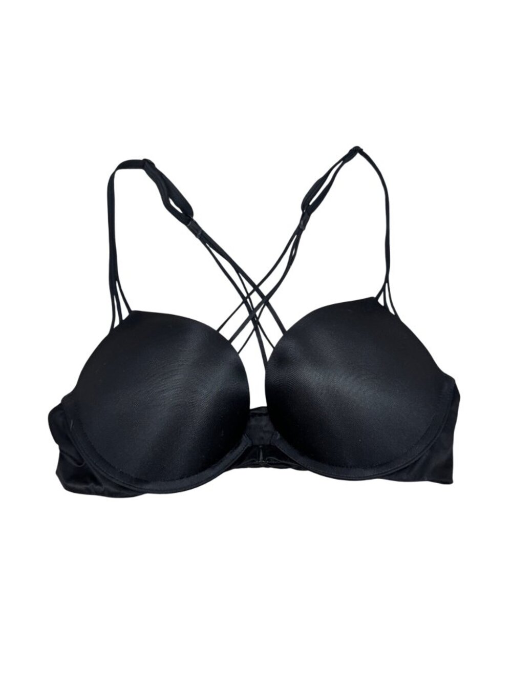 Victoria's Secret Bombshell Plunge Bra 34B Front Clasp Strappy Back Design